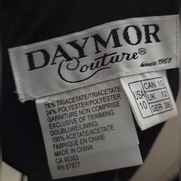 Daymor Couture Black Jeweled Halter Pelpum Evening Gala Gown Size 10 - Picture 12 of 12